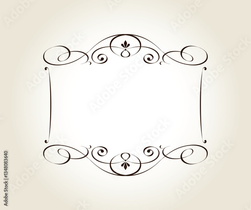 5791.eps  vintage frame with floral ornament