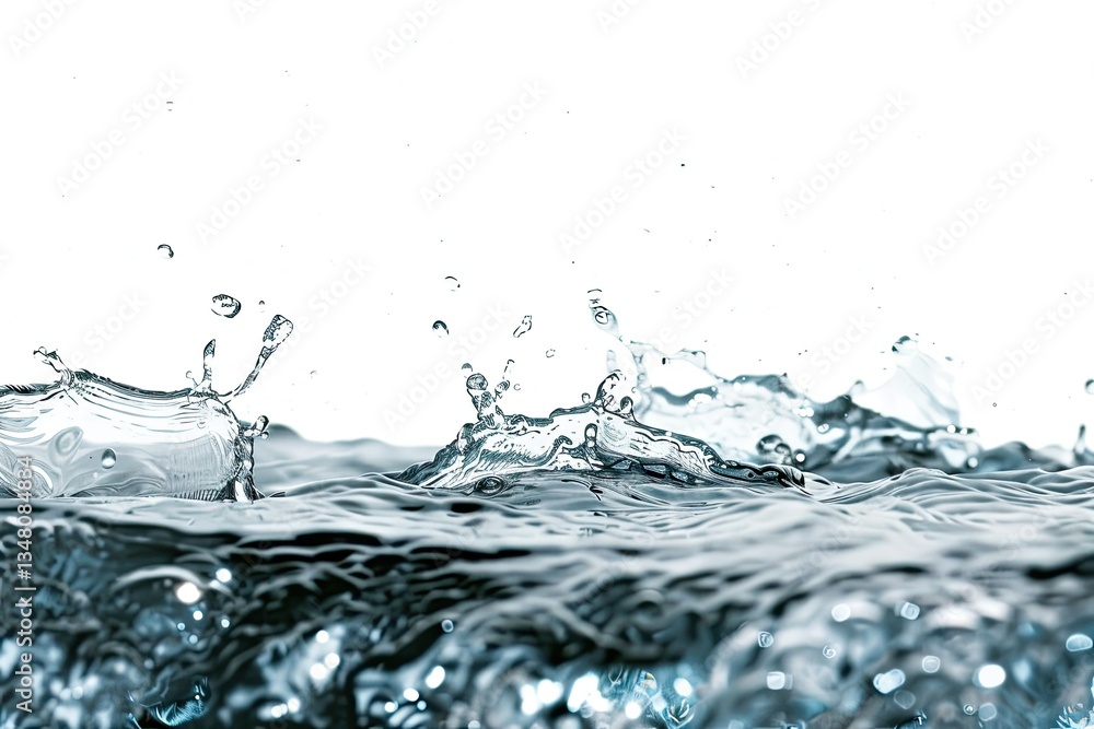 Water Splash Isolated on White Background,Beautiful Splashes a Clean Water Water Splash Isolated on White Background,Beautiful Splashes a Clean Water