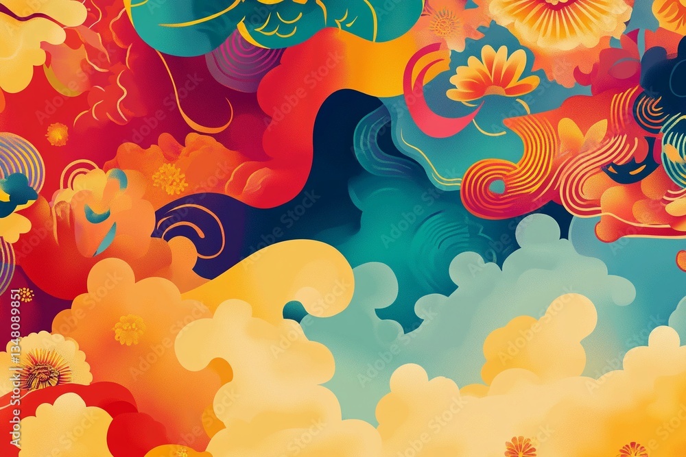 Background of a colorful aapi celebration Background of a colorful aapi celebration