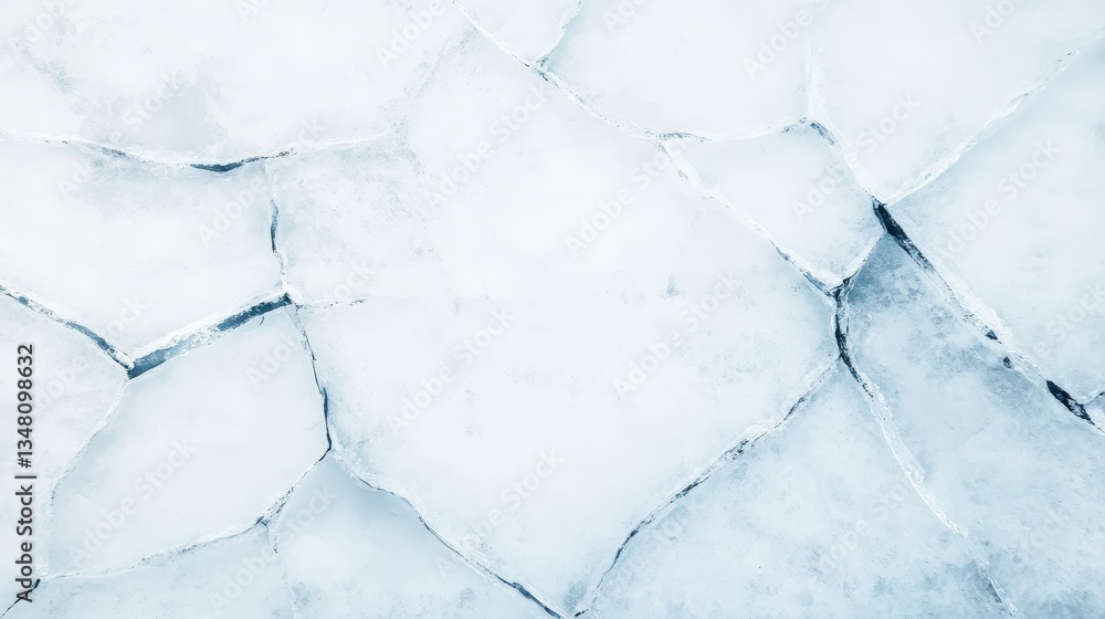 Naklejka premium Cracked Ice Surface Texture