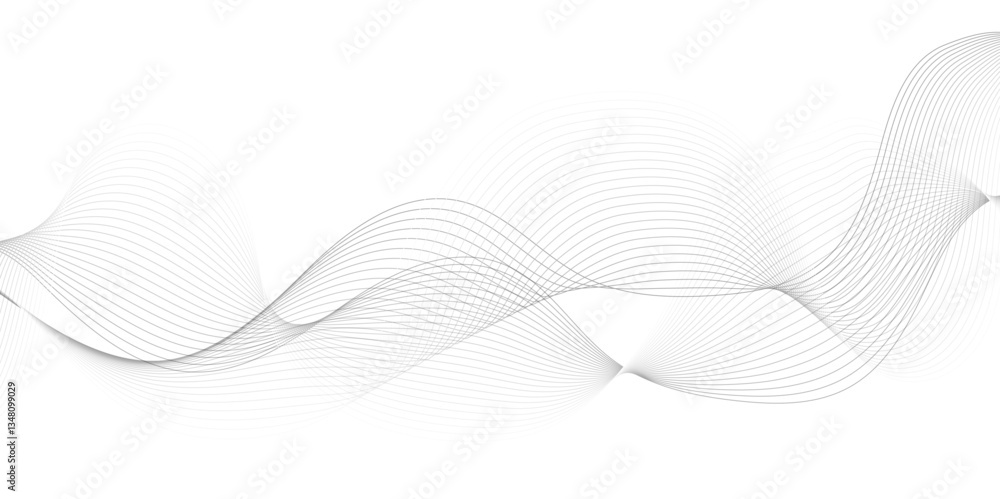 Fototapeta premium white, background, technology, abstract, banner, design, wave, line, curve, graphic, modern, flow, illustration, motion, business, vector, template, digital, element, pattern, ribbon, smoke, creative,