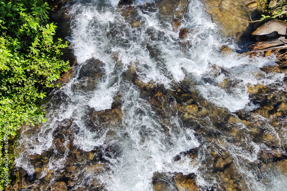 Beautiful nature deep jungle river in Sabah Malaysian Borneo