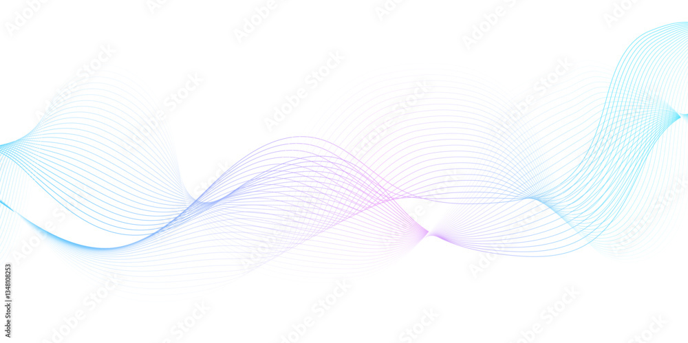 White wave curve lines banner background design. Abstract soft wave lines dynamic flowing purple and blue isolated background. Vector Illustration of the pink pattern of lines. stripes on white. White wave curve lines banner background design. Abstract soft wave lines dynamic flowing purple and blue isolated background. Vector Illustration of the pink pattern of lines. stripes on white.