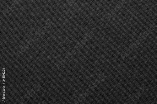 Fotografi black fabric texture, natural linen canvas as background