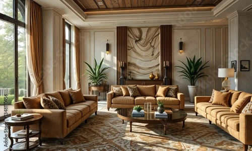 Wallpaper Mural Luxurious Living Room with Warm Earthy Tones

 Torontodigital.ca