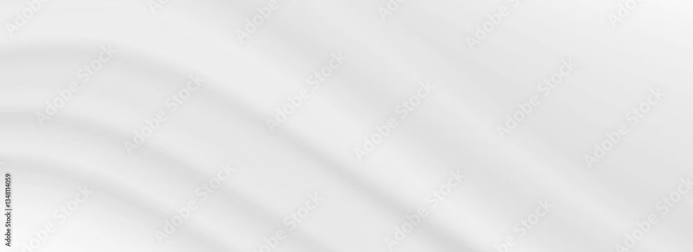 Fototapeta premium Smooth grey wave background. Subtle cream texture. Abstract gray curve line template wallpaper for medical, tech, cosmetic concept, poster, flyer, brochure, leaflet. Vector soft gris gradient backdrop