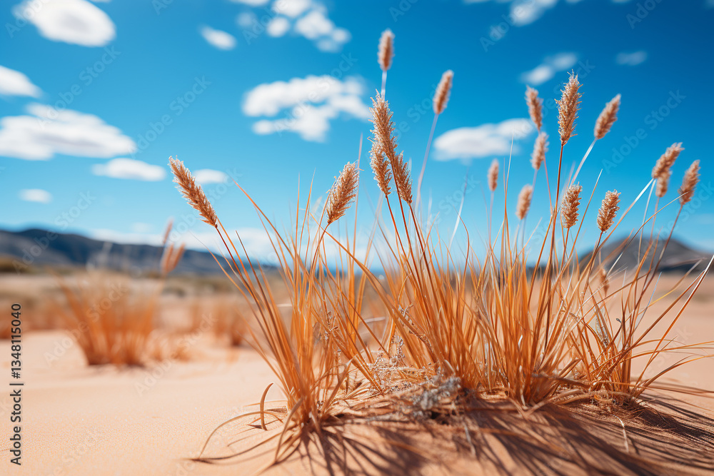Fototapeta premium Sand dunes possess an geographical and ecological significance as they valiantly shield coastlines, nurture thriving desert ecosystems, and embody ever changing essence of sand