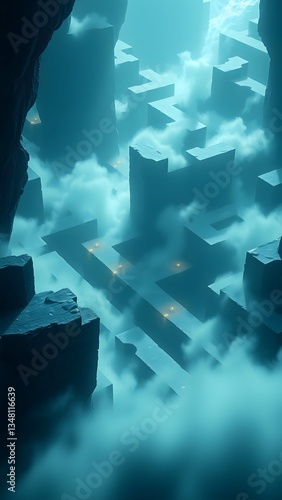 Ethereal Labyrinth in a Misty Realm