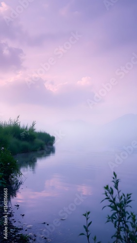 Ethereal Lake at Dawn