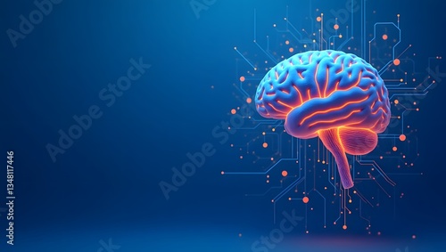 Wallpaper Mural AI Brain with Circuit Board Connections Torontodigital.ca