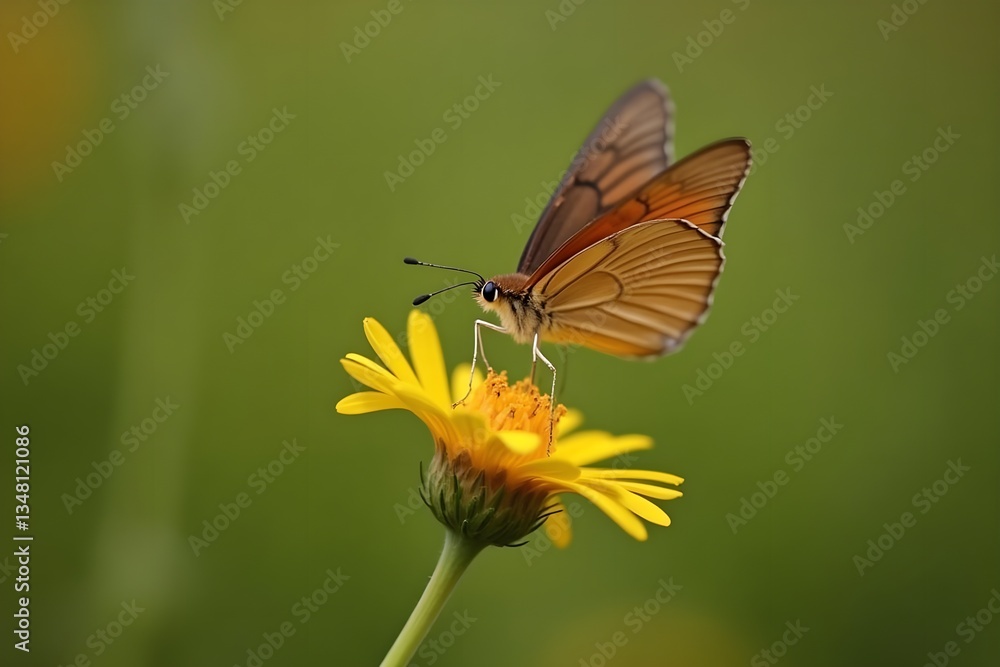 Butterfly Gently Landing on a Flower in Slow Motion Butterfly Gently Landing on a Flower in Slow Motion
