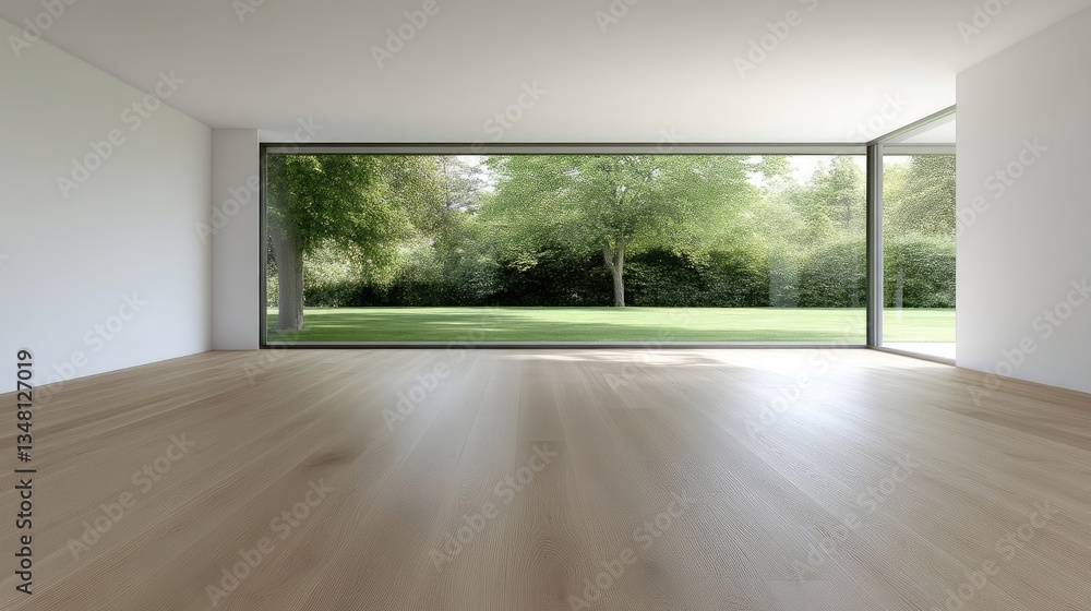 Obraz premium Empty modern room with expansive view