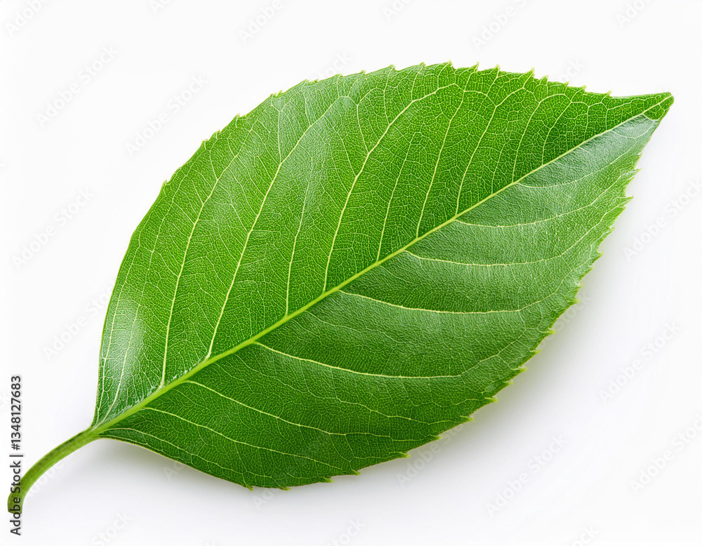 Fototapeta premium green leaf isolated on the white background
