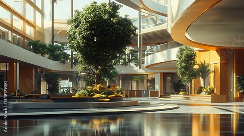 Modern Architectural Masterpiece: A Serene Indoor Oasis