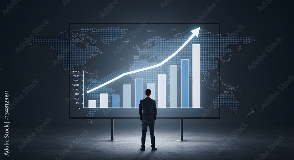 Businessman Presenting Growth Chart in Corporate Meeting
Businessman Presenting Growth Chart in Corporate Meeting