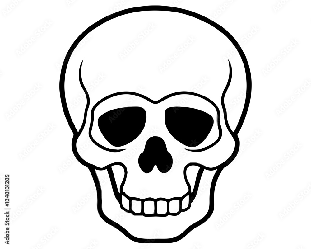 human skull silhouette vector illustration isolated on white background human skull silhouette vector illustration isolated on white background