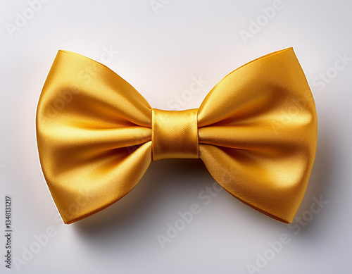 yellow bow tie on a white background isolated background