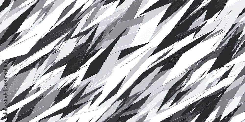 Abstract Angular Shapes Illustration in Shades of Gray and White Abstract Angular Shapes Illustration in Shades of Gray and White