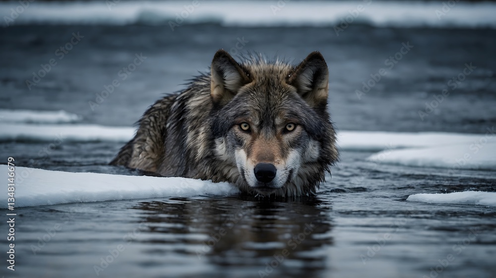Close-Up of Mackenzie River Wolf in the Wilds of Northern Canada Close-Up of Mackenzie River Wolf in the Wilds of Northern Canada