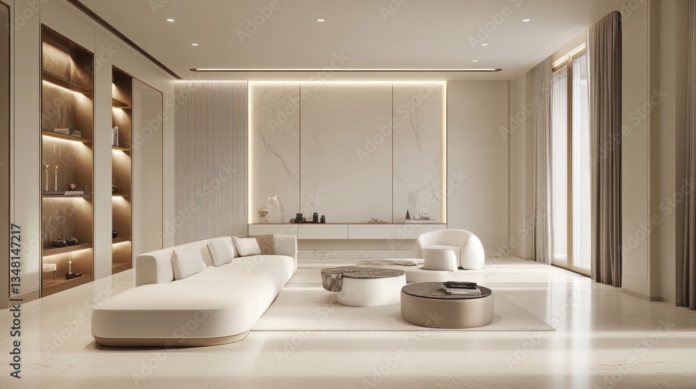 Fototapeta premium Luxurious Modern Living Room Interior Design