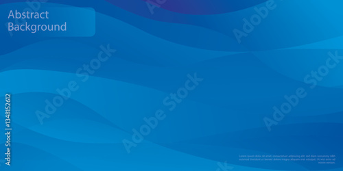 Teal background. Abstract very saturated light bluish cyan pattern with translucent curved line. Vector EPS10