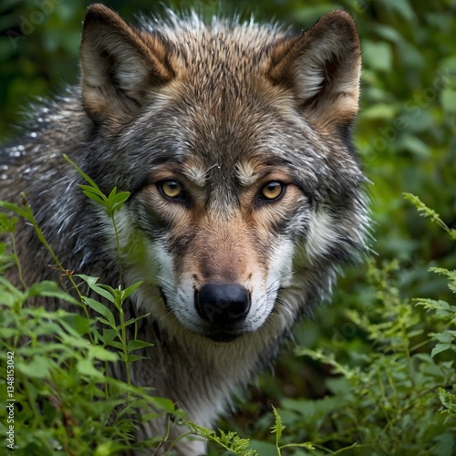 Kenai Peninsula Wolf Emerging from the Dense Coastal Forest