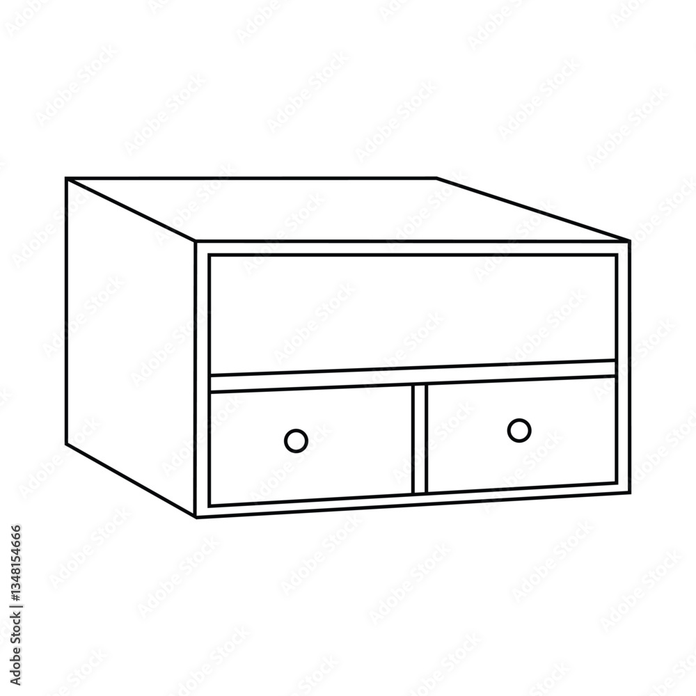 Obraz premium vector illustration of a bookshelf