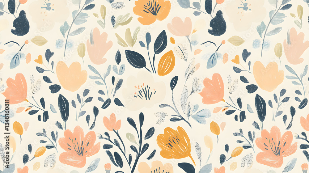 floral doodle pattern floral doodle pattern