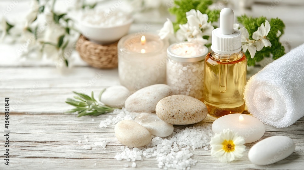 Serene Spa Day: Aromatic Oils, Candles, and Smooth Stones Serene Spa Day: Aromatic Oils, Candles, and Smooth Stones