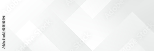 Abstract white Geometric banner design background.
