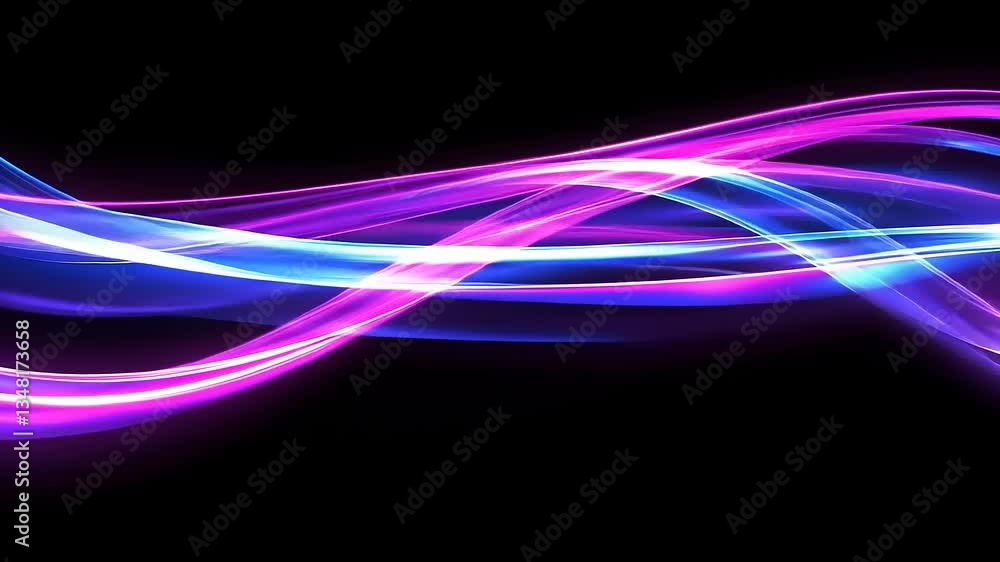 Colorful Abstract Waves in Blue and Pink with Glowing Effects Colorful Abstract Waves in Blue and Pink with Glowing Effects