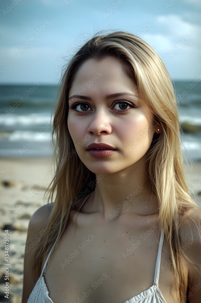 Beautiful Woman in the beach Beautiful Woman in the beach