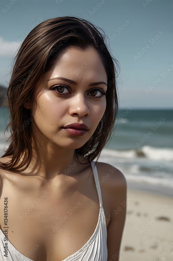 Beautiful Woman in the beach Beautiful Woman in the beach