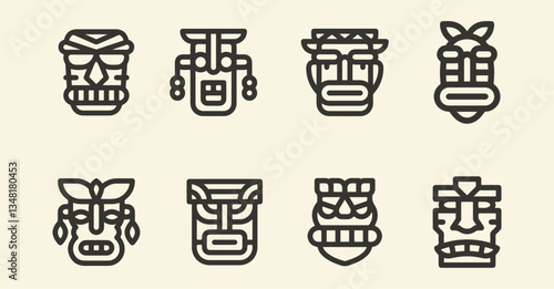 Totem tiki mask logo