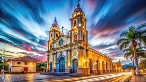 Cali Colombia St. Anthony's Church Long Exposure Photography April 2024 Blue Sky Valle del Cauca