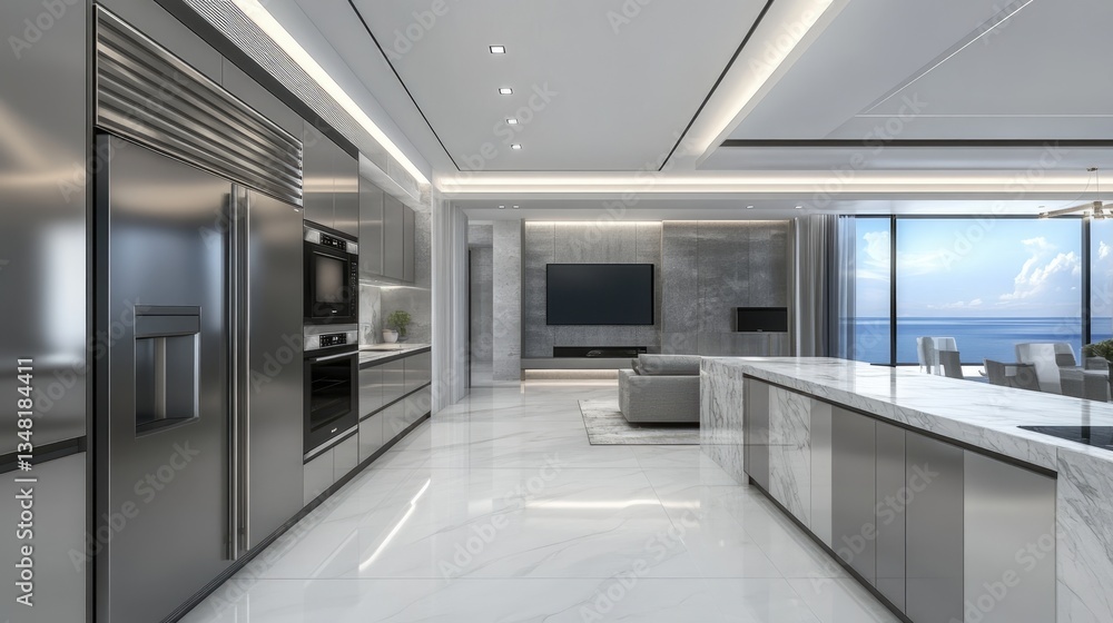 Modern Kitchen with Ocean View Modern Kitchen with Ocean View
