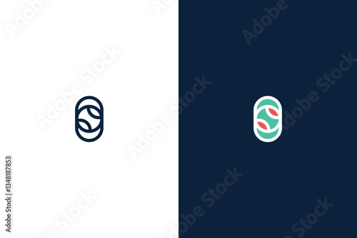 Sports Letter S Logo with two color's concepts.