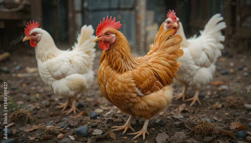 Fototapeta premium free range chicken