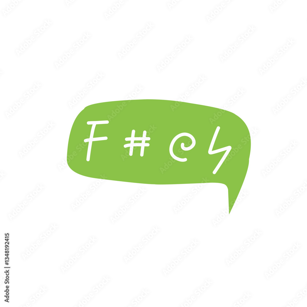 Fototapeta premium Swear word speech bubble vector