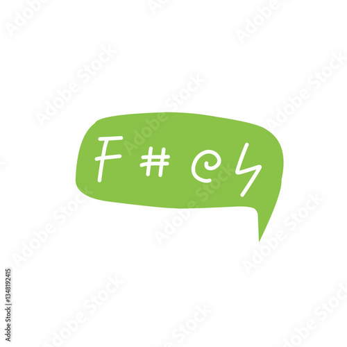 Swear word speech bubble vector