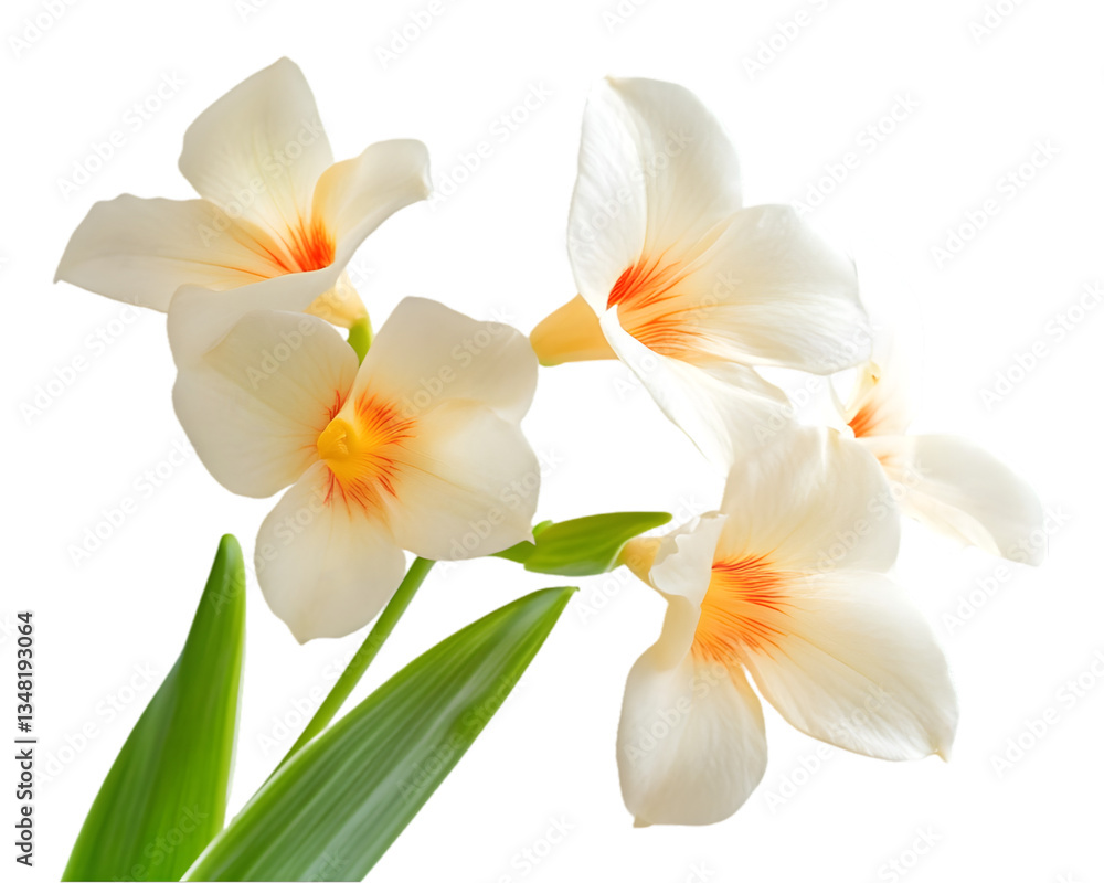 Fototapeta premium Elegant Bouquet Of Creamy White And Orange Flowers