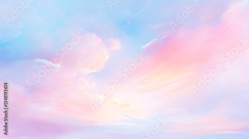 パステルカラーの幻想的な空