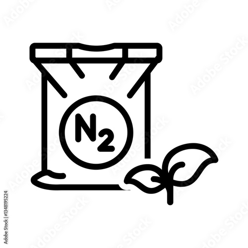 Vector  black line icon for Urea