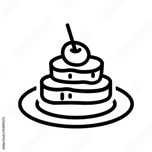 Vector  black line icon for Appetizers