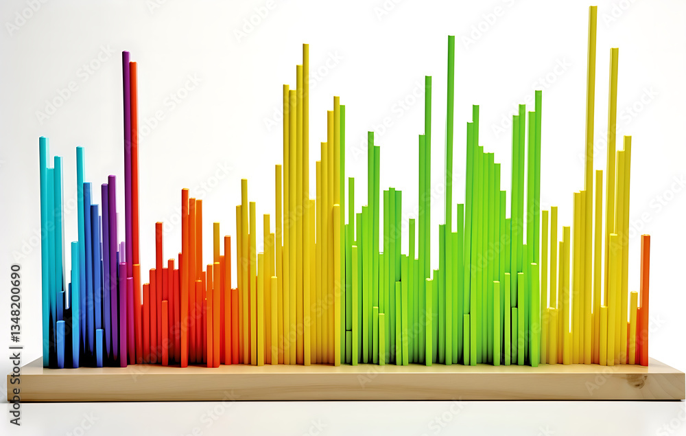 Colorful bar chart with abstract background, bar graph Colorful bar chart with abstract background, bar graph