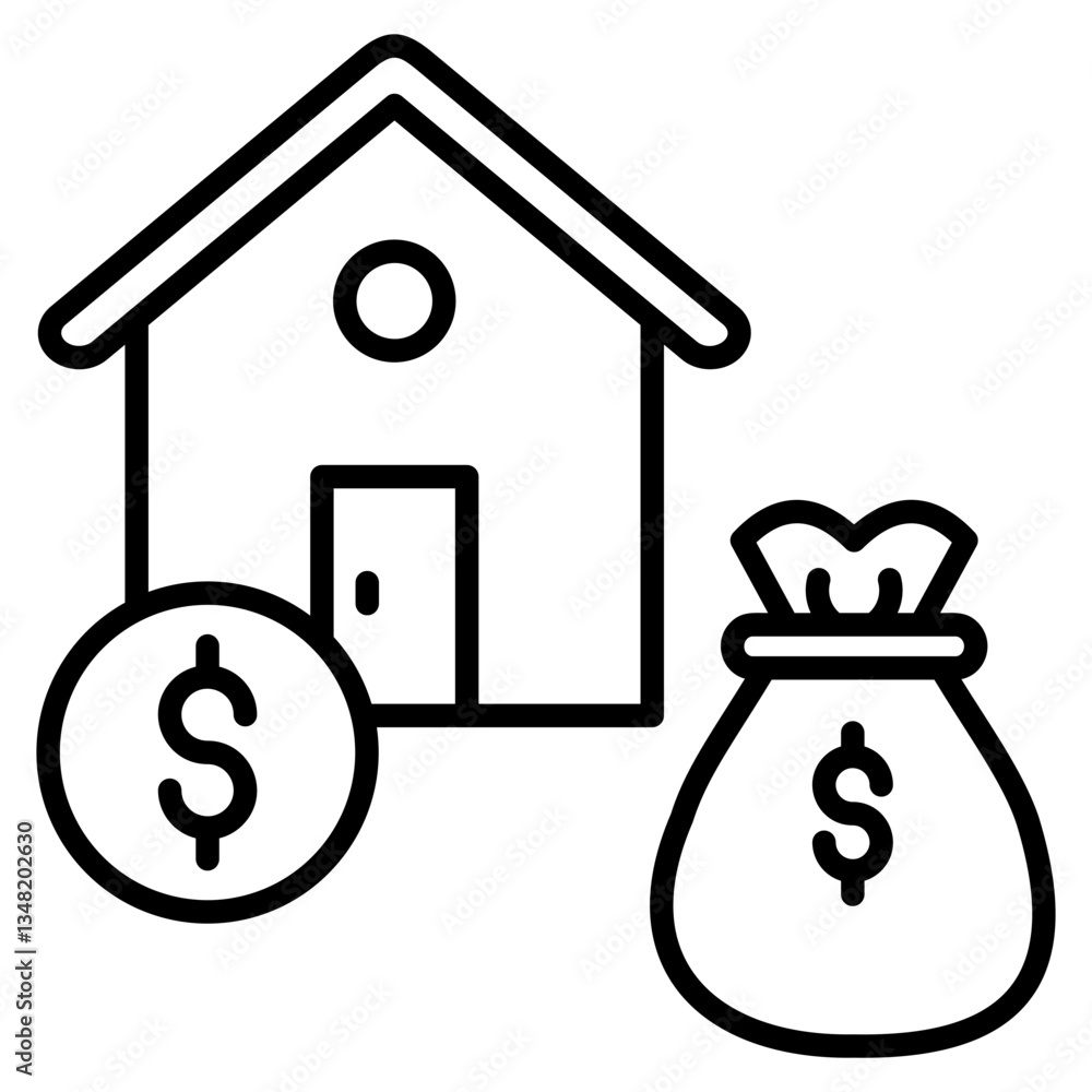 Fixed Assets  Icon Element For Design