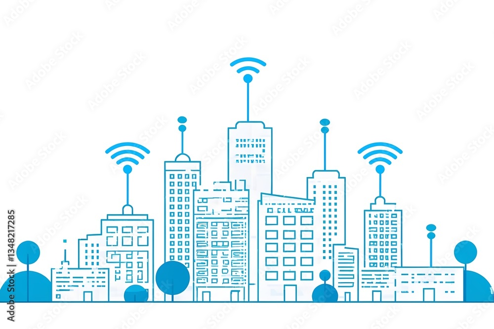 Obraz premium smart city