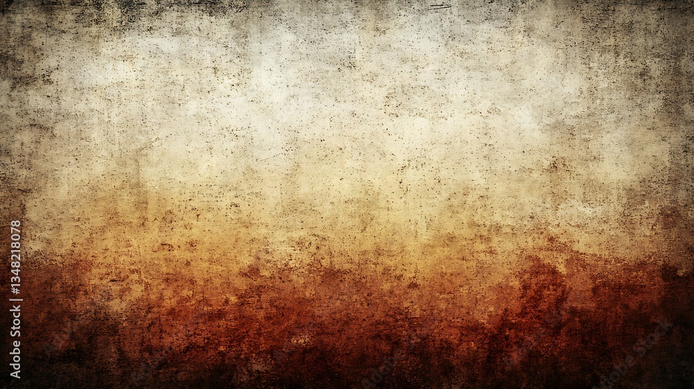 Obraz premium Rustic textured wall background with shades of brown, red, and white resembling an aged, weathered surface
