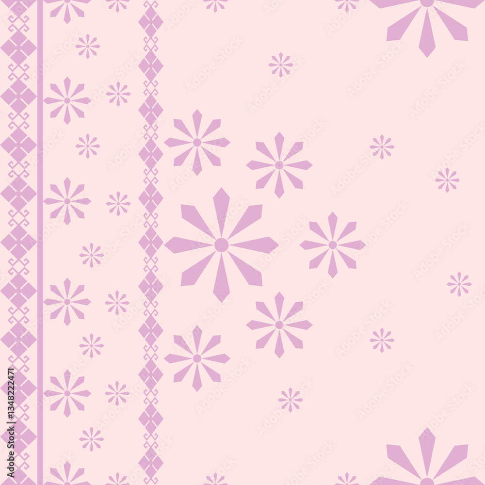 Set of geometric pattern on pink theme. Vector. Set of geometric pattern on pink theme. Vector.