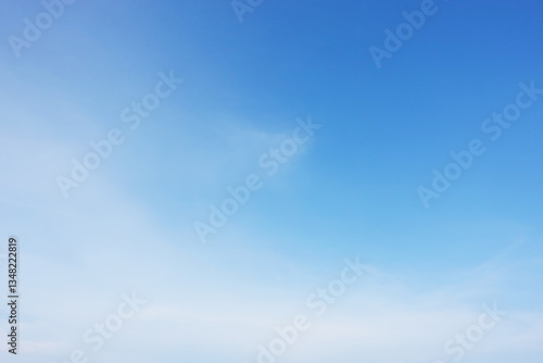 Fototapeta Naklejka Na Ścianę i Meble -  Fantastic soft white clouds against blue sky and copy space horizontal shape.